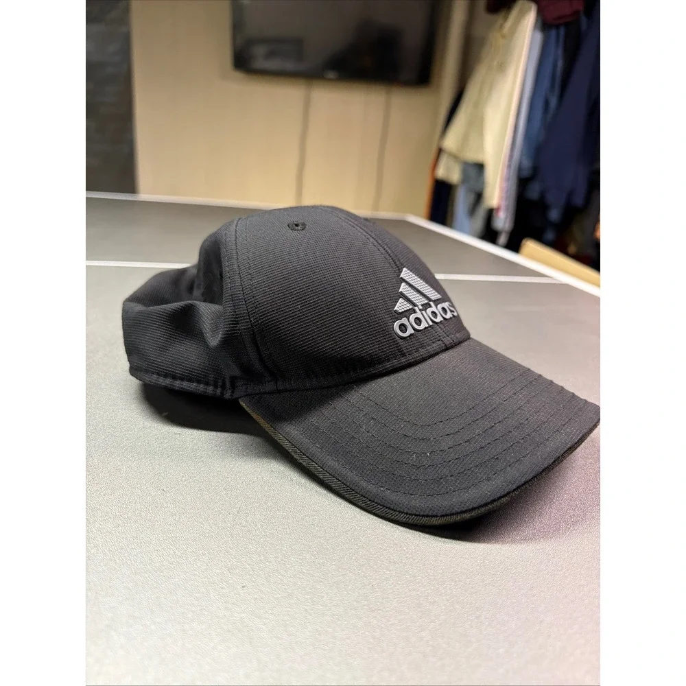 Adidas‎ Climalite Black Baseball Cap Adjustable Hat Mens Training Running Logo